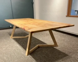Finished Ambry Silver Table Conference Table. The legs are wood as well.